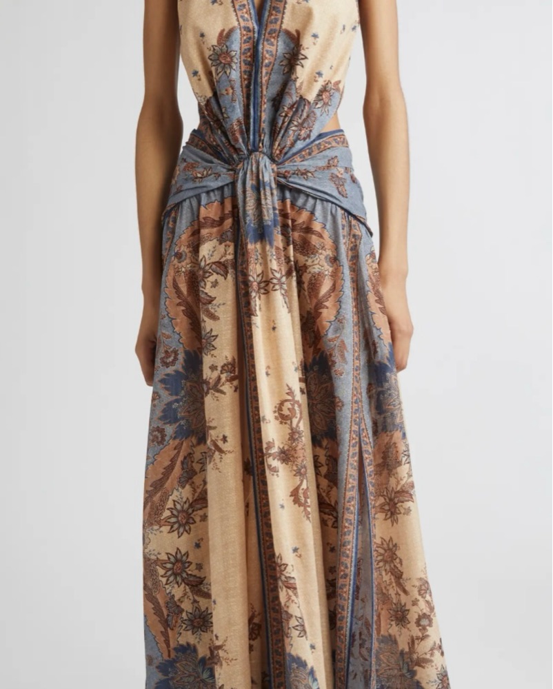 chinese dress ladies ZIMMERMANN Silk charmeuse wrap Dress PINK main image 0