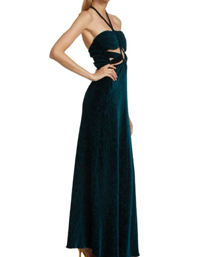 slim fit dress slacks PatBO Botanic Retro Flutter Midi Dress