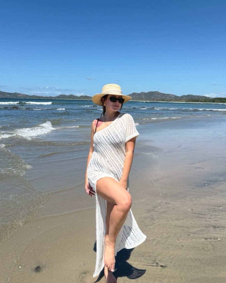 Cult Gaia Madu White Knit Cover Up - Image 3