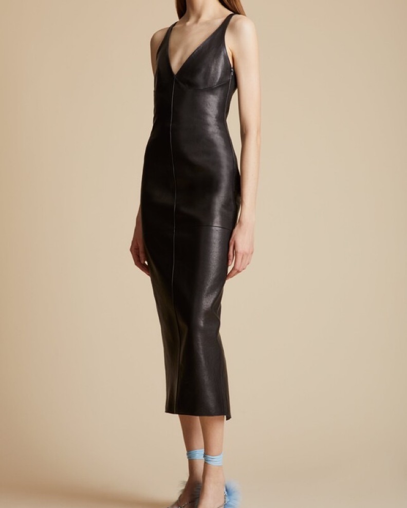 chinese dress ladies Khaite Hilda Leather Dress main image 0