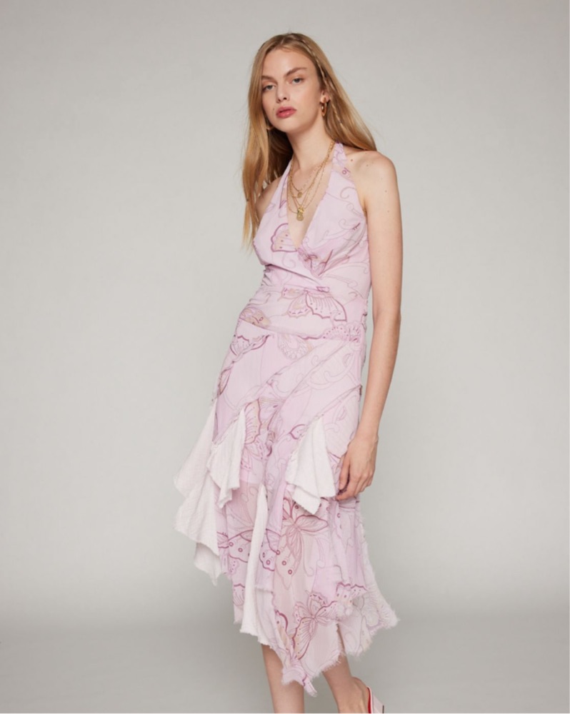 Kimchi Blue Scarlett Hanky Hem Halter by Urban Outfitters - Pickle