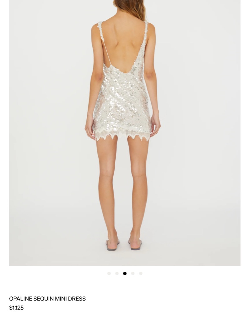 knee length dresses for ladies Christopher Esber White Opalin Sequin Polo main image 0