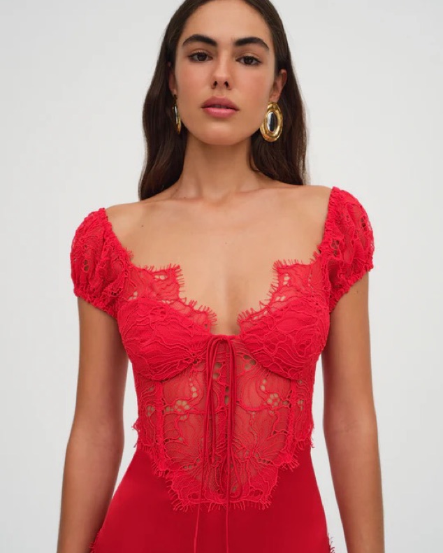 chinese dress ladies For Love and Lemons Glitter Slip Mini in Red  TrenLend
