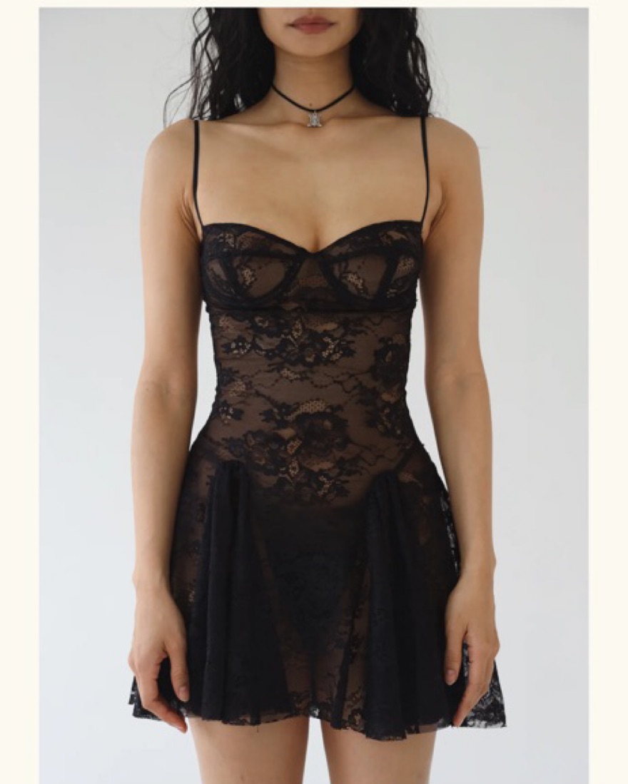 chinese dress ladies Mirror Palais Starlite Dress in Black Hire Melbourne main image 0