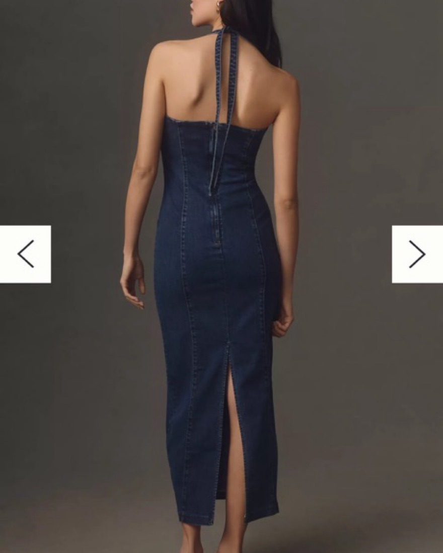 Reformation Evita Denim Dress by Anthropologie - Pickle