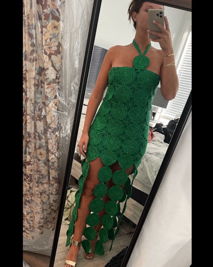 green emerald velvet dress Simon Miller Beep Beep Dress  TrenLend