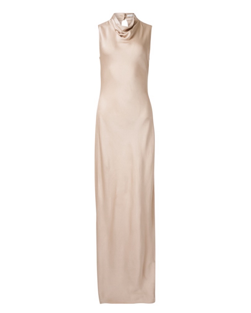 Veronica Beard Kura Satin Beige Dress - by Veronica Beard - Pickle