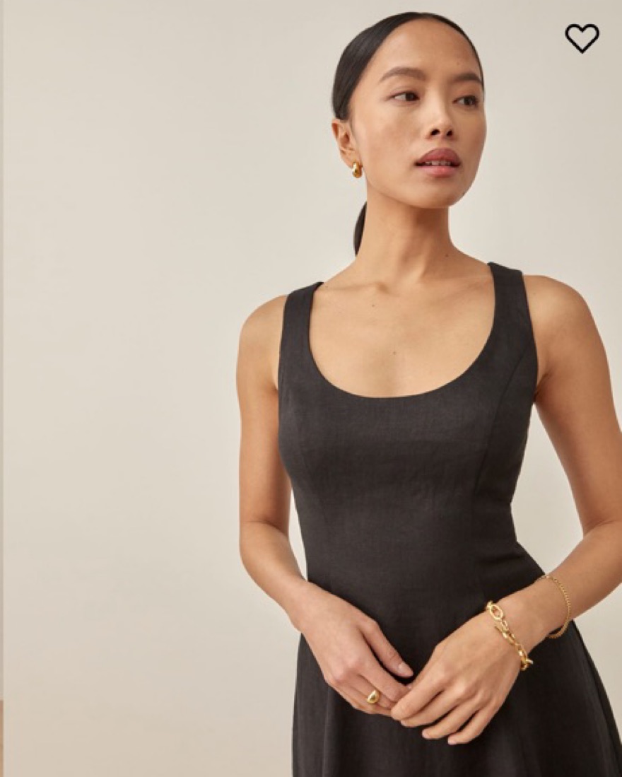 Reformation Jaylen Linen Dress by Reformation - Pickle