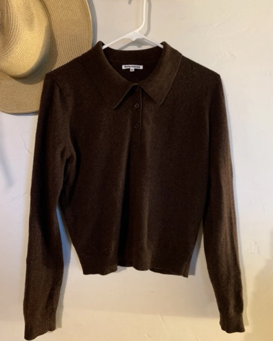 Reformation Berry Cashmere Polo - Image 4