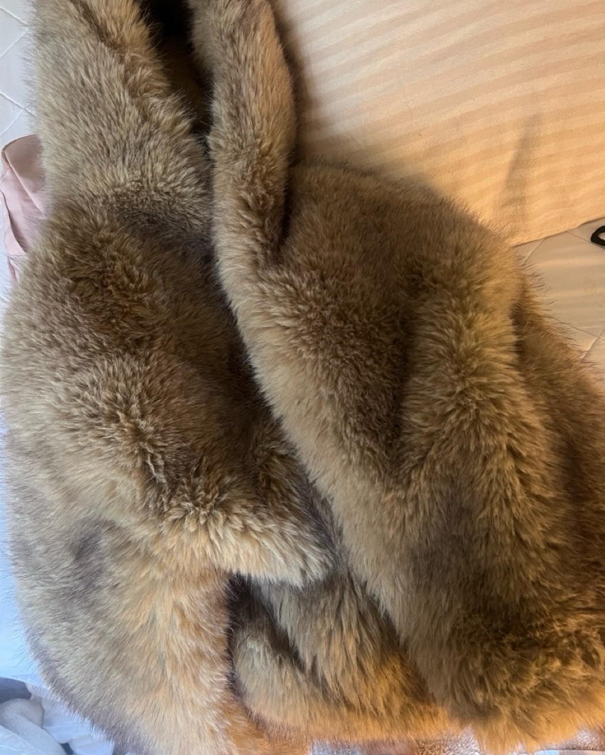 Zara Hooded Fur Coat - Image 4