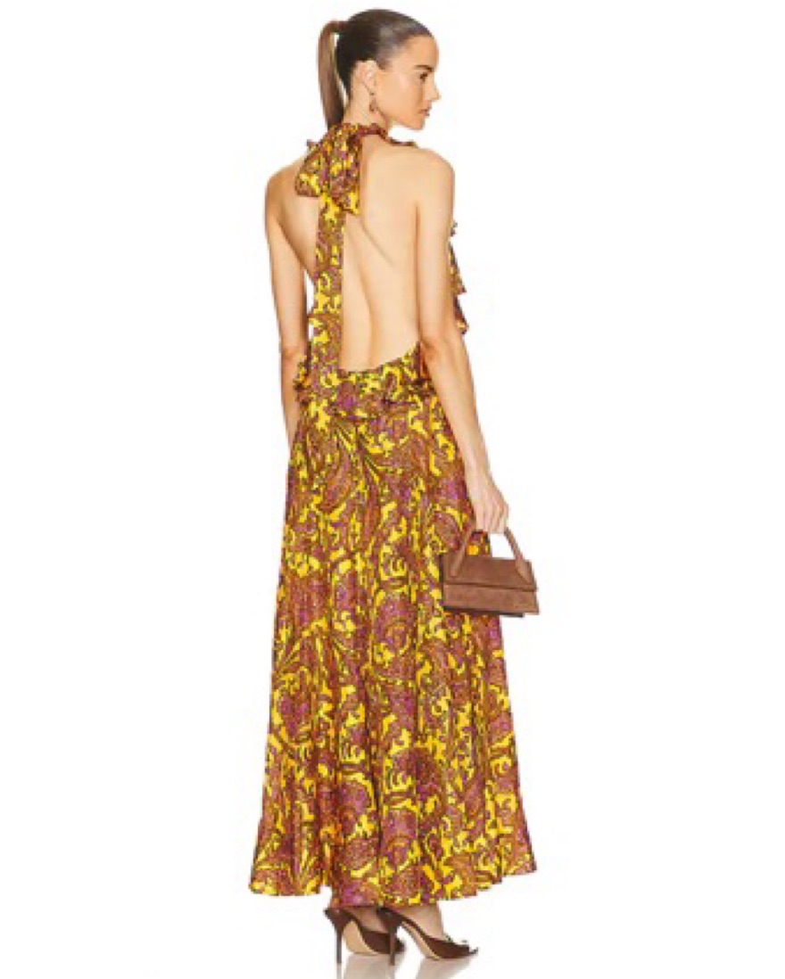 slim fit dress slacks Zimmermann Ascension Plunge Halter Maxi – CNB Dress Hire