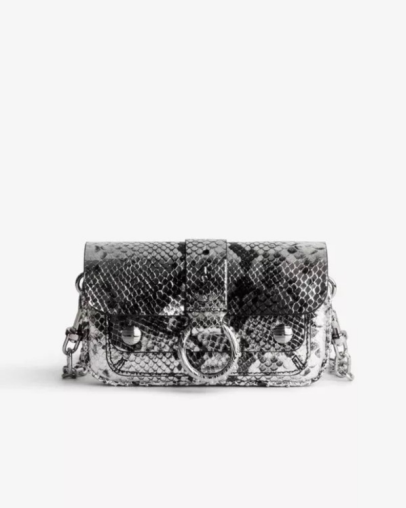 Zadig & Voltaire Silver Snake Bag - Image 1