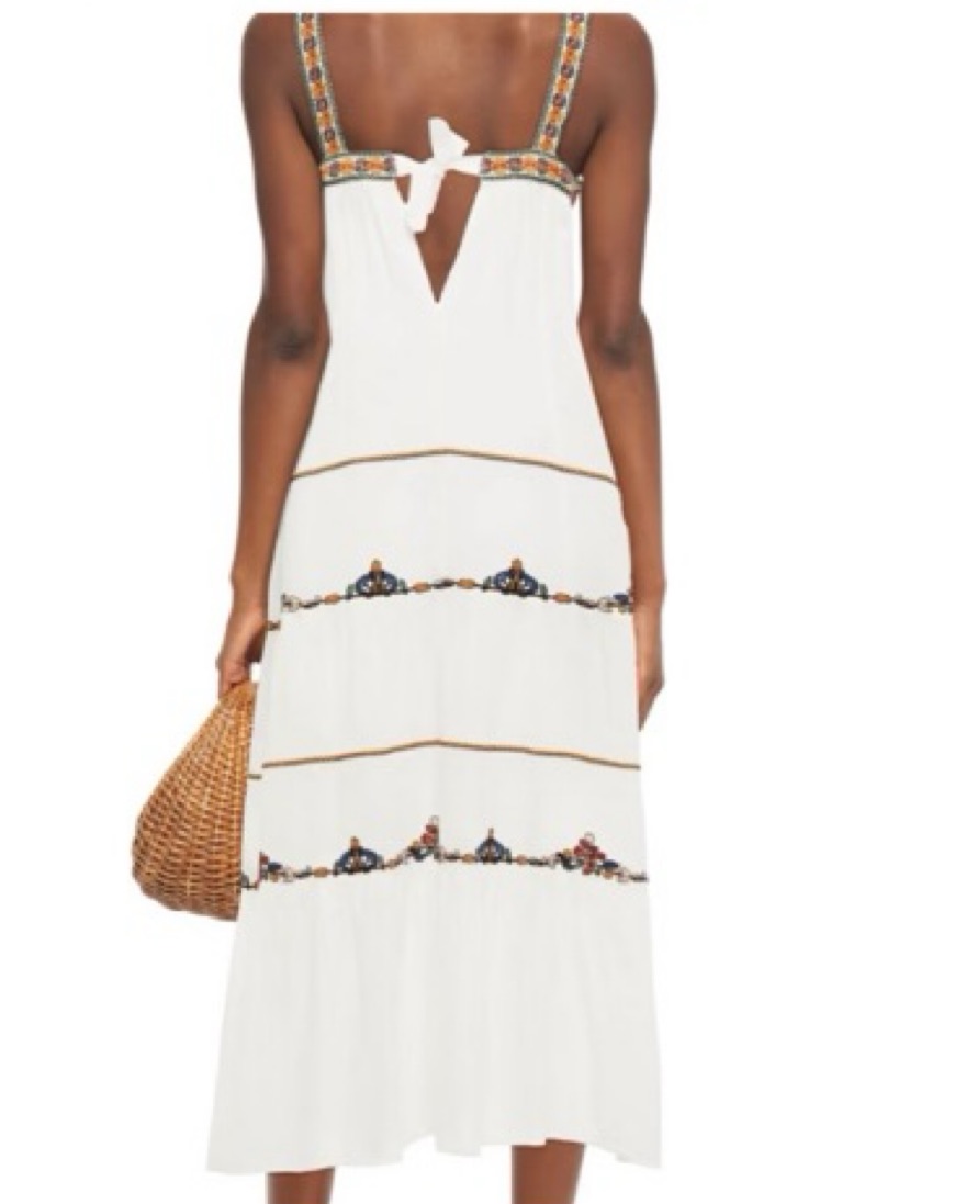 Anthropologie Velvet White Midi Dress by Anthropologie - Pickle