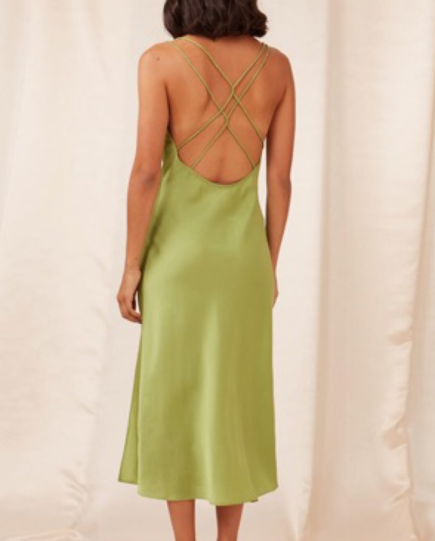 Finders Keepers Green Cowl Neck Dress by Finders Keepers - Pickle