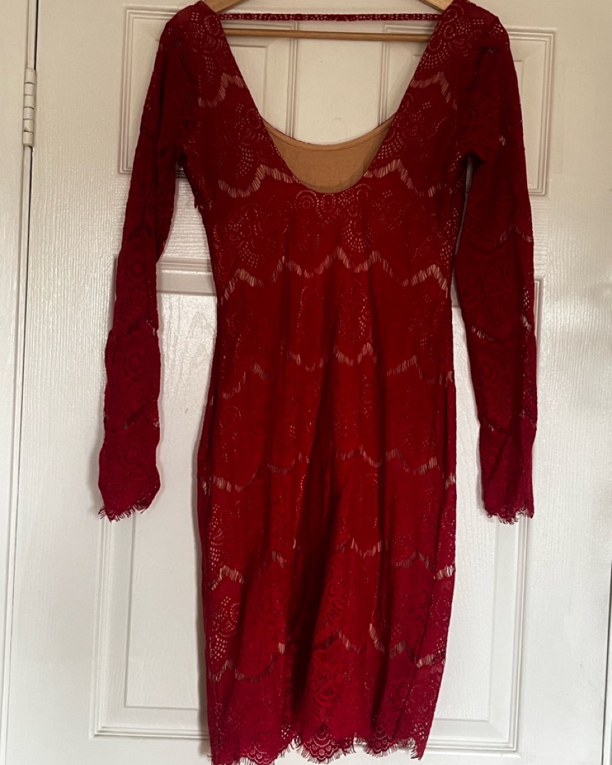 Red Lace Dress - Image 5