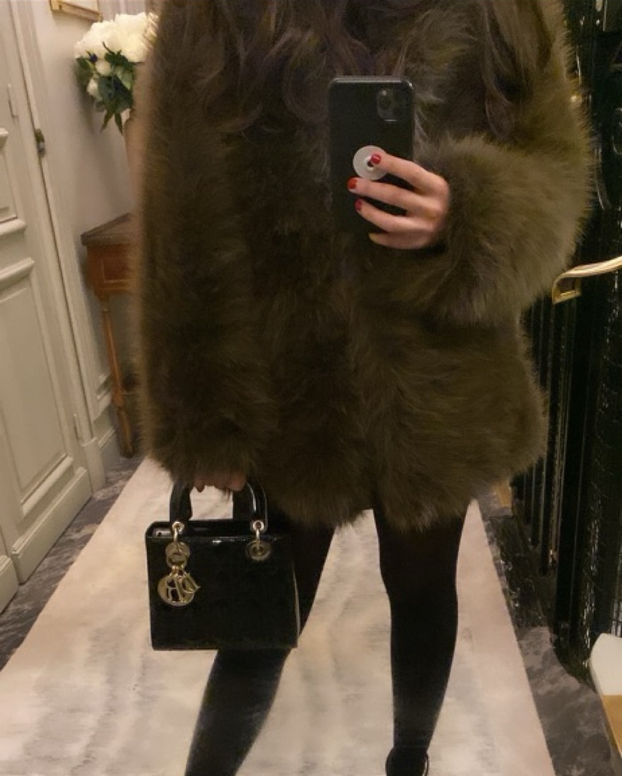 Mango Oversized Faux Fur Coat Brown - Image 2