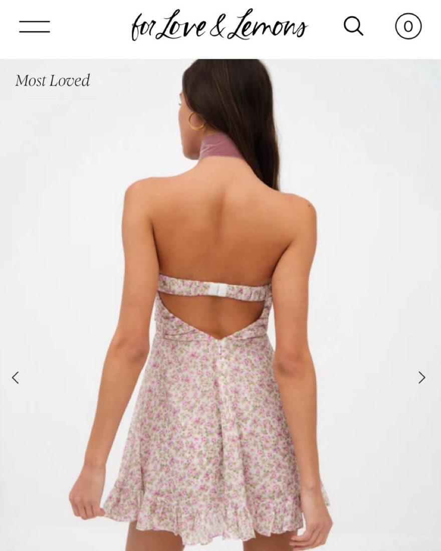 knee length dresses for ladies For Love & Lemons Teagan Mini  Rent with Iz