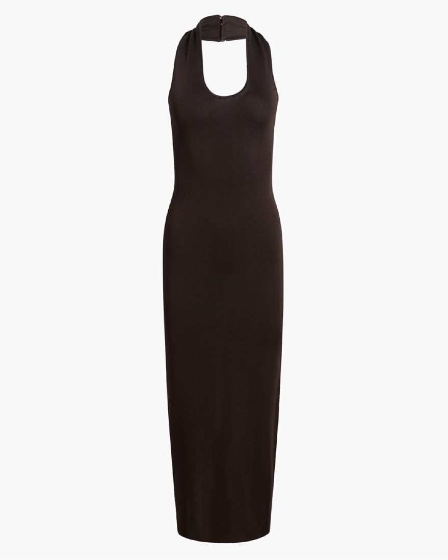 Khaite Coraline Dress In Espresso Brown by Khaite - Pickle