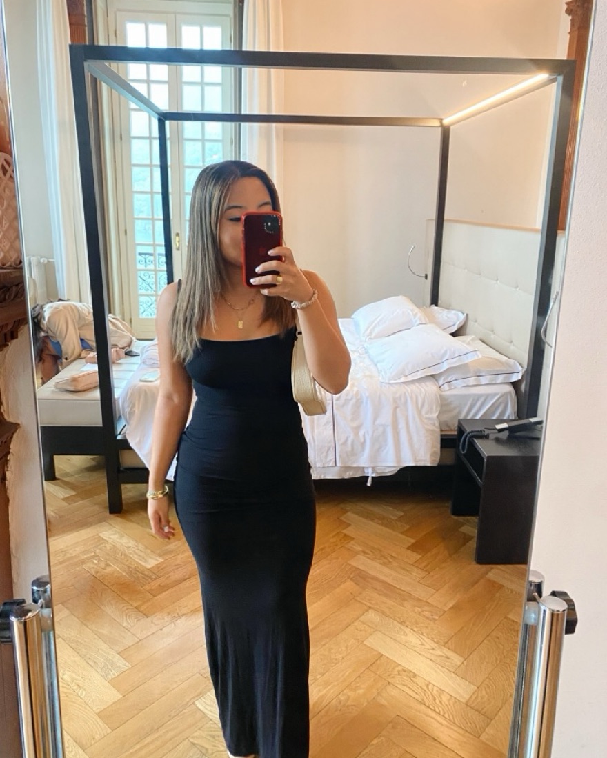 black long dress summer Summer Black Slimming Spaghetti Strap Maxi Dress Black / S