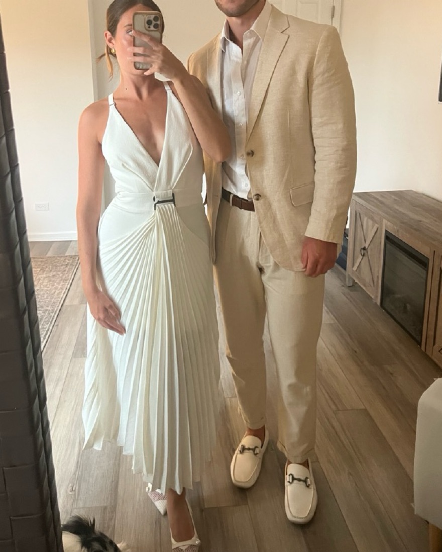 Elegant Pleated Midi Dress - Image 3