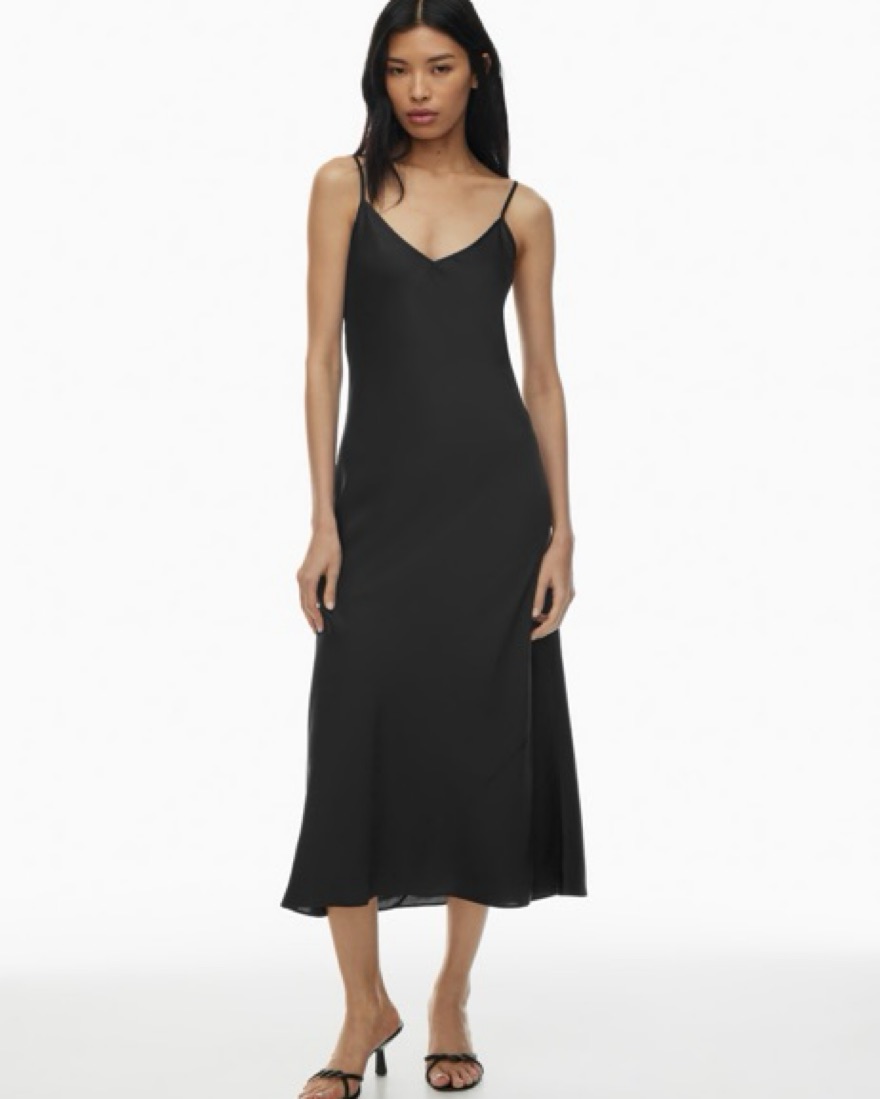 Wilfred Aritzia Black Satin Maxi Dress S by Aritzia - Pickle