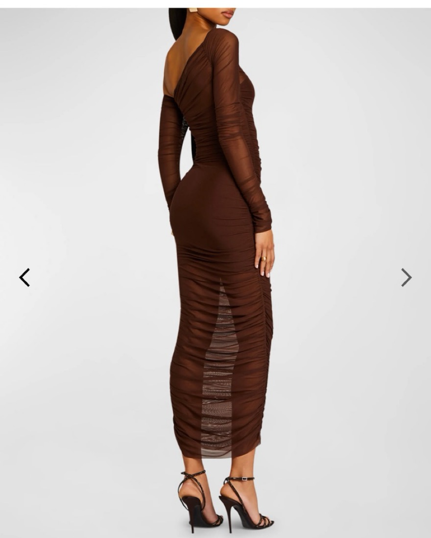 Seroya chantae Mesh Dress by SER.O.YA - Pickle