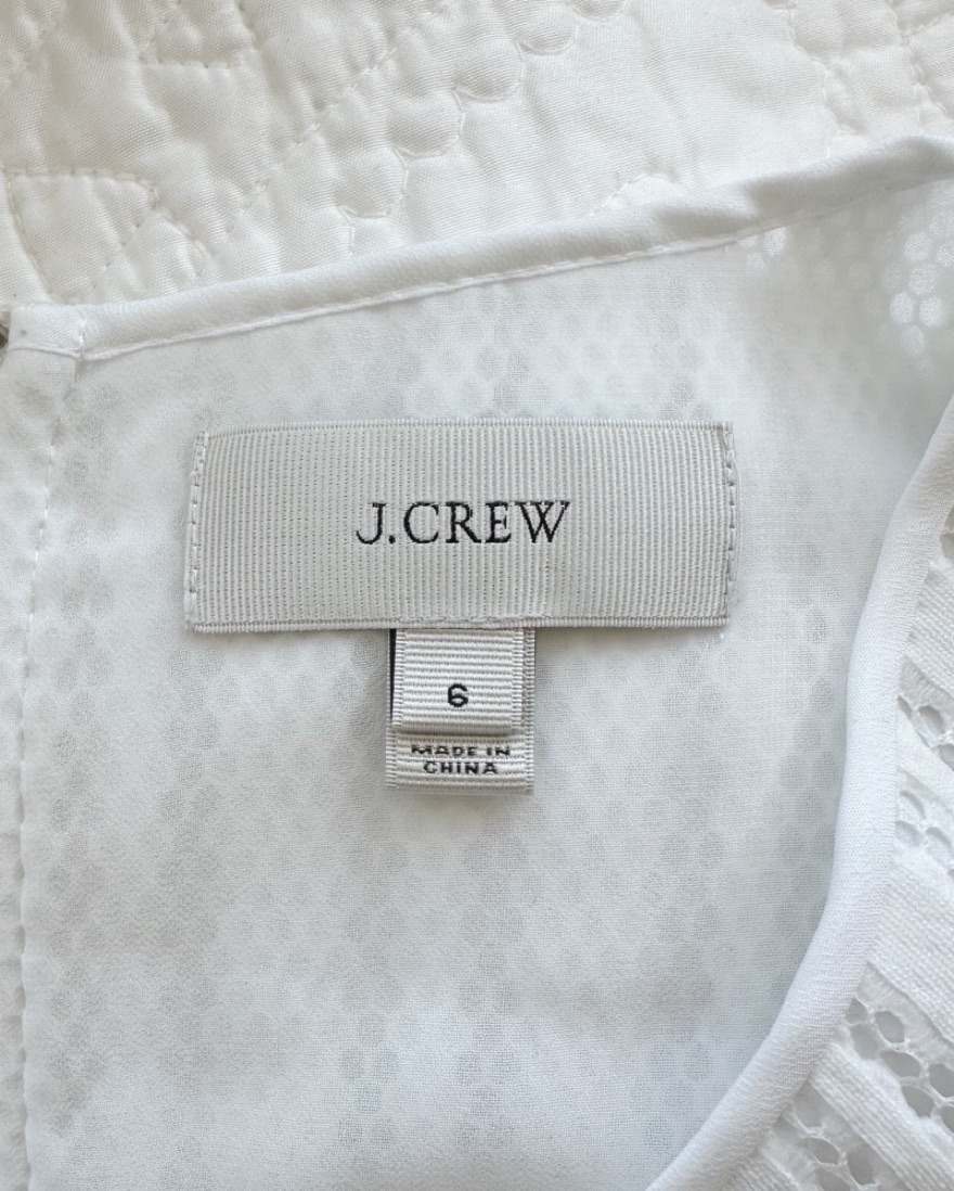 J.Crew White Eyelet Dress - Image 4