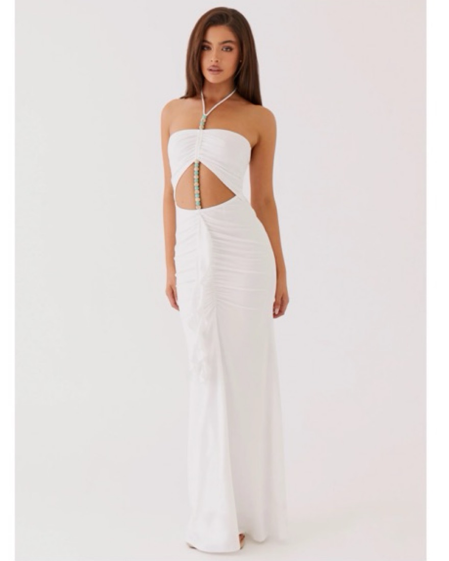 peppermayo white dress Natalyi Midi Dress