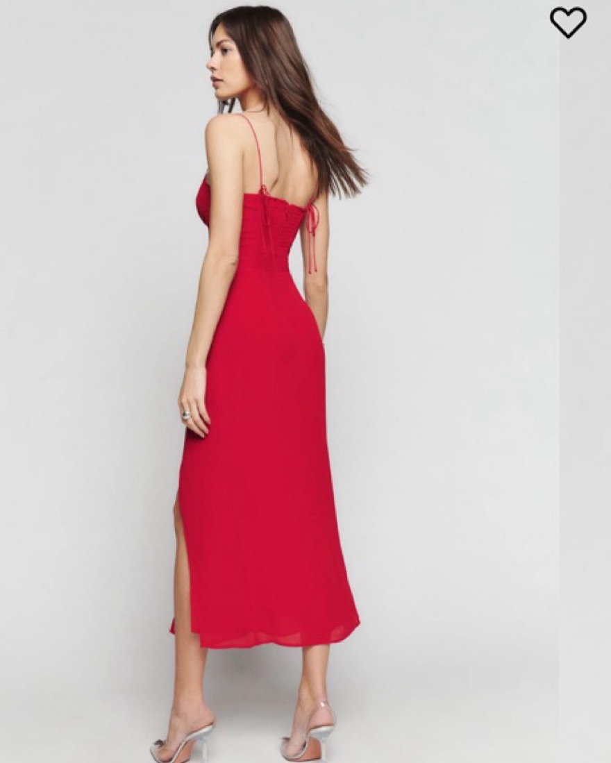 Reformation Kourtney Red Dress - Image 3