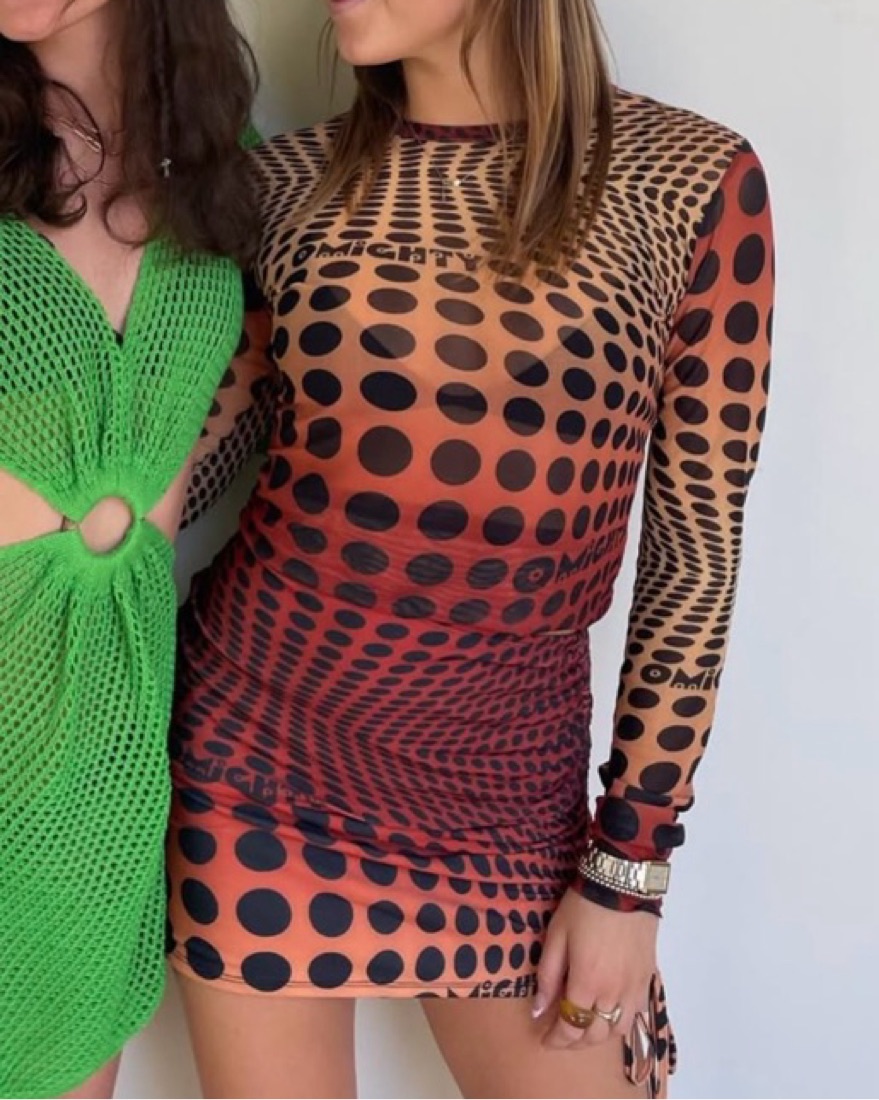 OMIGHTY Illusion Skirt Set - Orange Dot by OMIGHTY - Pickle