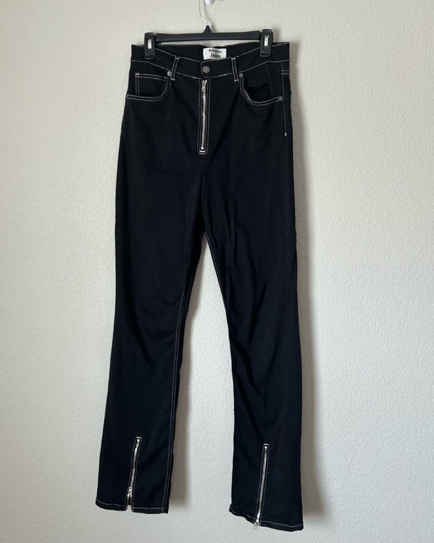 Reformation Toby Zip Up Bootcut Jeans - Image 5