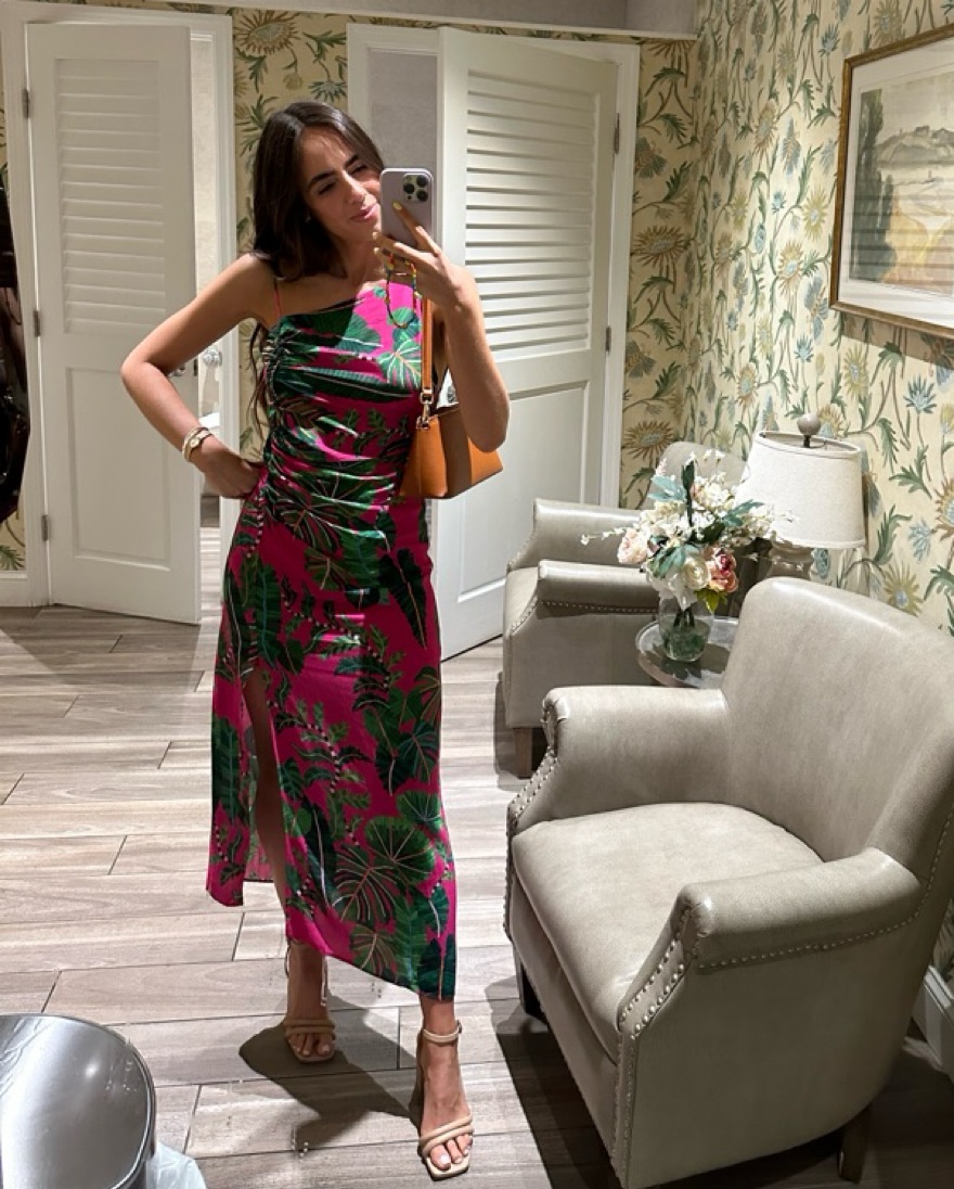 slim fit dress slacks Nora Green Floral Print Short Dress main image 1