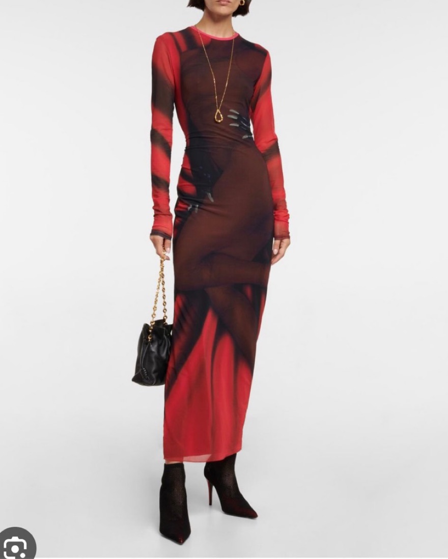 knee length dresses for ladies Loewe Ruffle Knit Midi Dress - BOPF main image 1