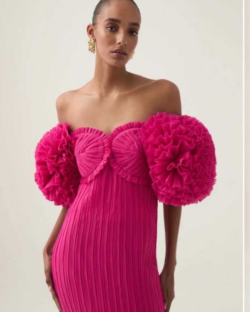 strapless open back dress Rent AJE Manifestation Gown (Fuchsia Pink) main image 0