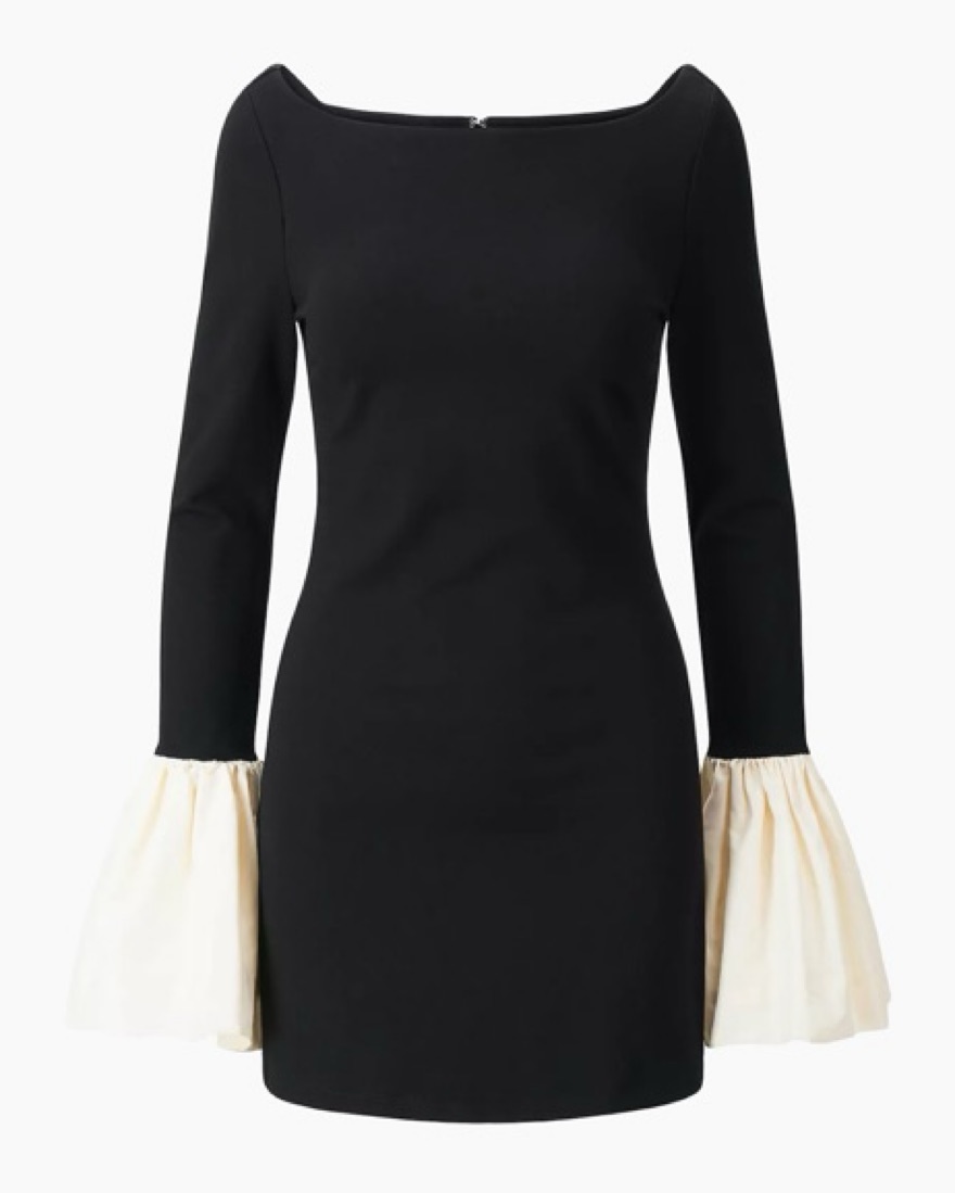 Staud Hawthorne Bell-sleeve Mini Dress by Staud - Pickle