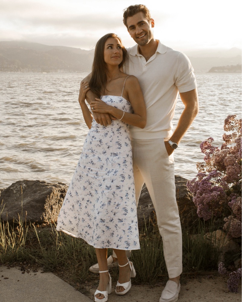 chinese dress ladies Rent The Selia Floral Linen Dress By Reformation main image 0