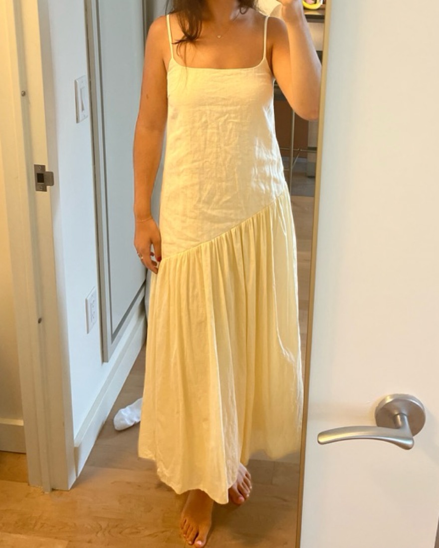 DISSH NOAH LEMON LINEN ASYM MIDI DRESS by Dissh - Pickle