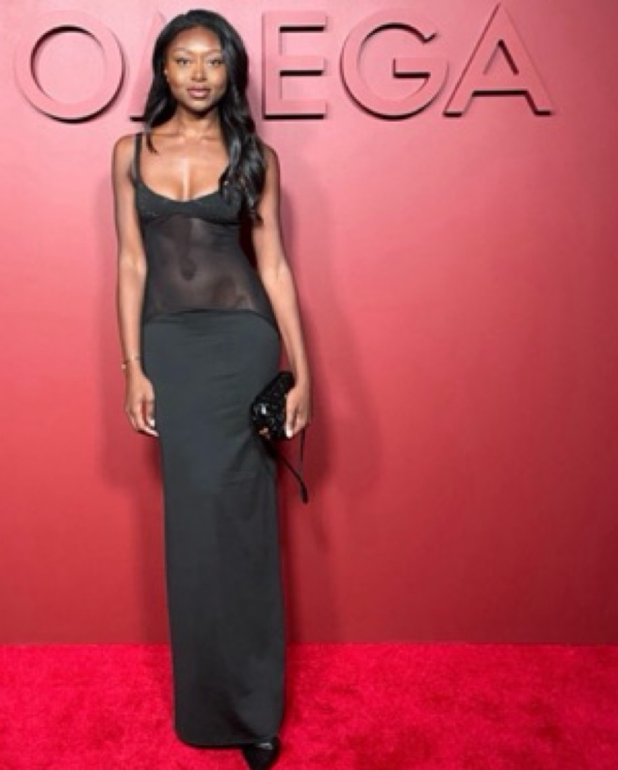 Sheer Panel Black Gown - XS/S Helsa - Image 2