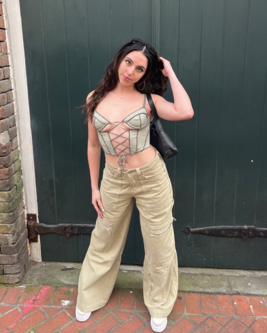 Olive Lace Up Corset  - Image 2