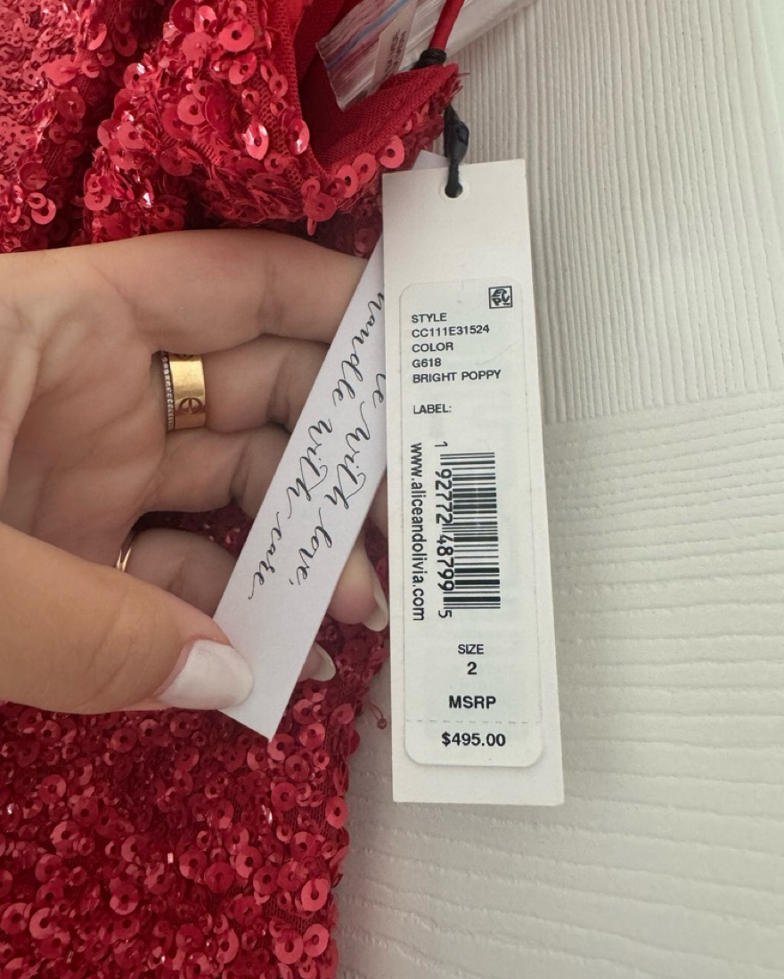 Alice and Olivia Red Sequin Mini Dress by Alice & Olivia - Pickle