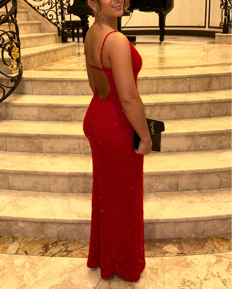 Oh Polly Sequin Red Gown by Oh Polly - Pickle