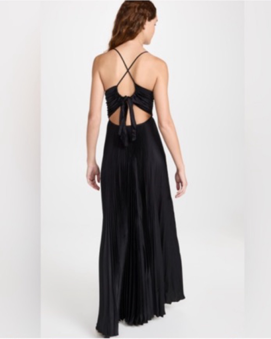 ALC Aries Satin Pleated Dress by ALC - Pickle