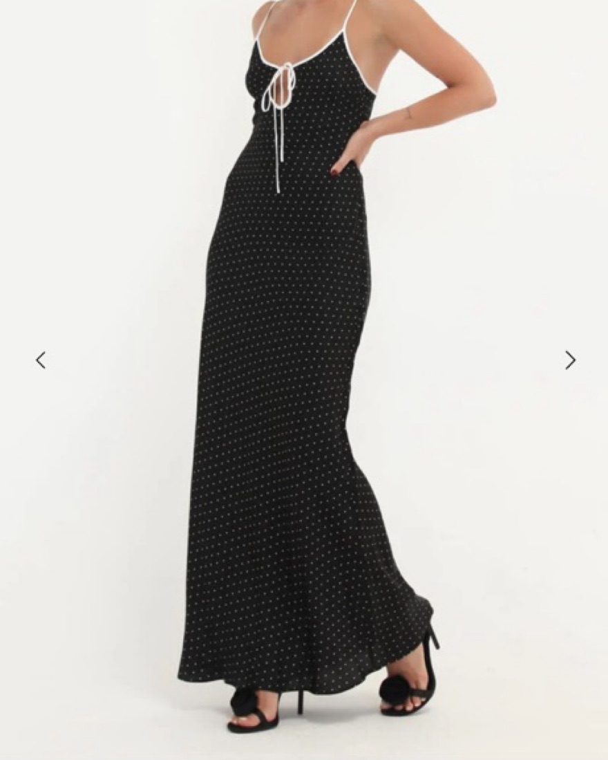 Rumored Black & White Polka Dot Dress by Rumored - Pickle