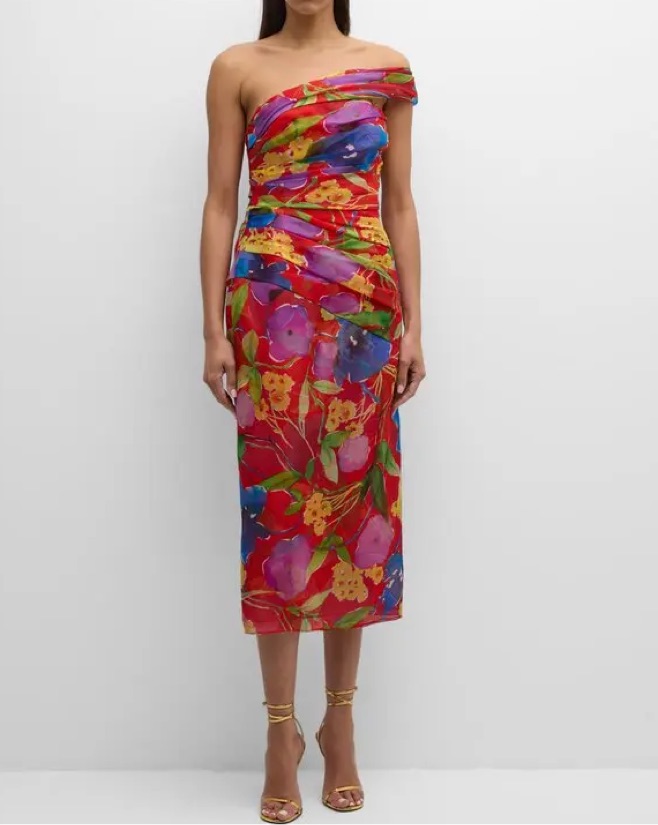 Carolina Herrera Floral Midi Dress - Image 2