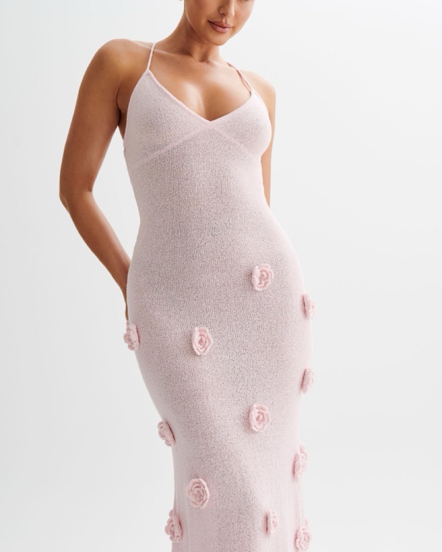 maxi cable knit dress Rowan Cream Cable Knit Maxi Dress - M Size - Women's Dresses main image 1