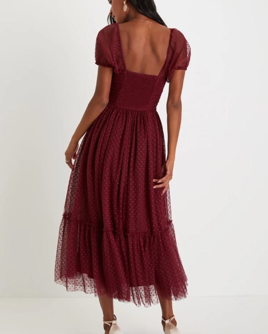 structured burgundy dress Celena Maxi Dress | Burgundy Burnout | Womens main image 0