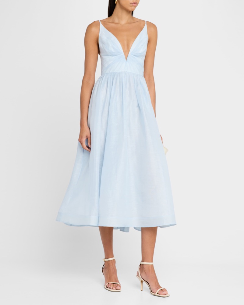 Zimmermann ILLUMINATE V NECK MIDI DRESS by Zimmermann - Pickle