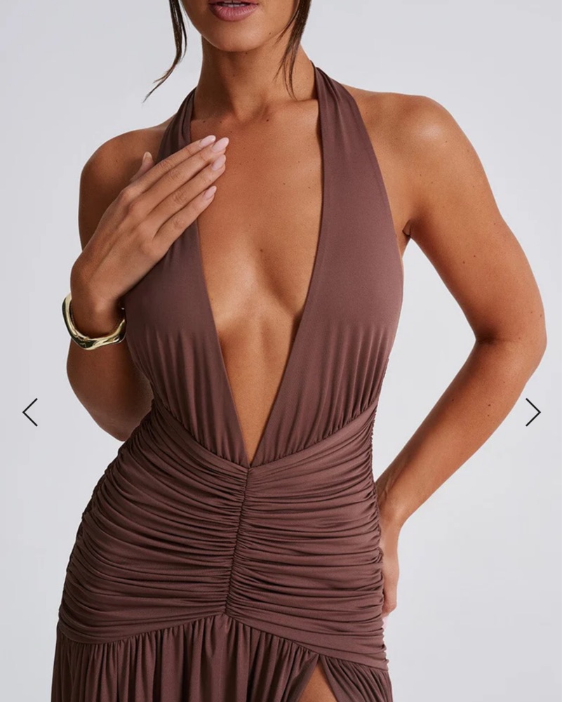 Babyboo Melania Chocolate Brown Dress by BABYBOO - Pickle