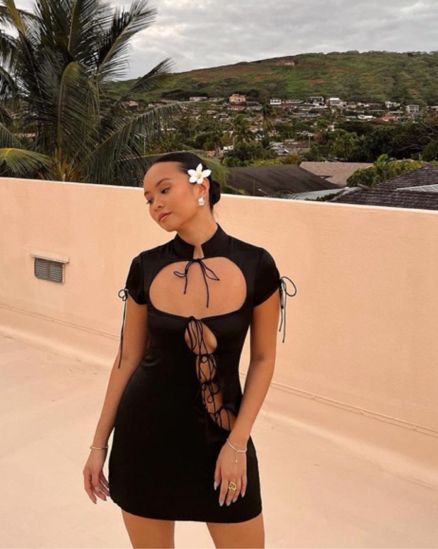 white christmas dresses Black Cutout Maxi Dress main image 0