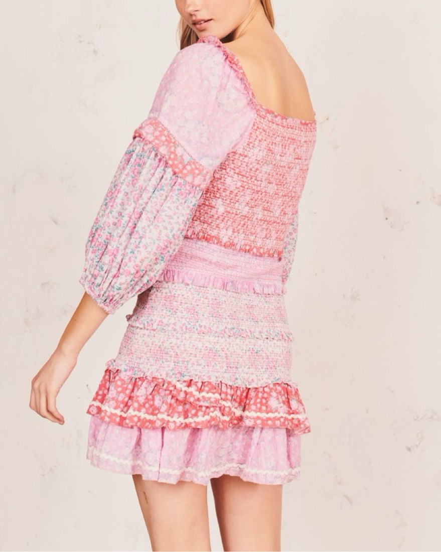 Loveshackfancy Ensley Mini Dress by LoveShackFancy - Pickle